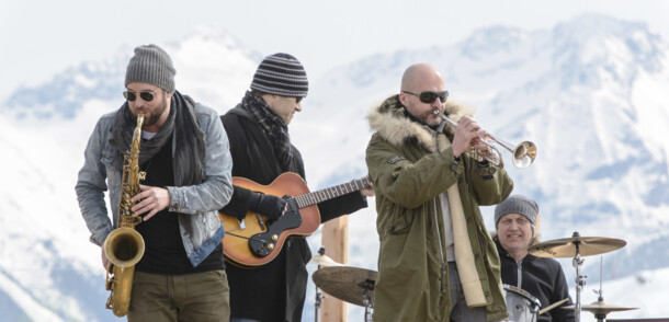     Three jazz musicians on the mountain / Gasteinertal